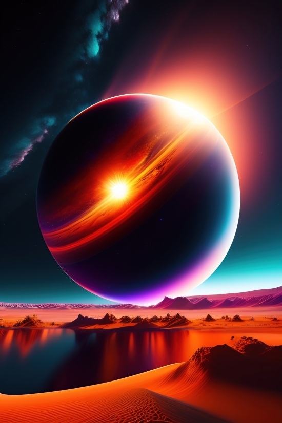 Ai Computer, Moon, Planet, Light, Celestial Body, Design