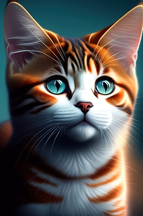 Ai Stable Diffusion, Kitty, Cat, Feline, Fur, Kitten