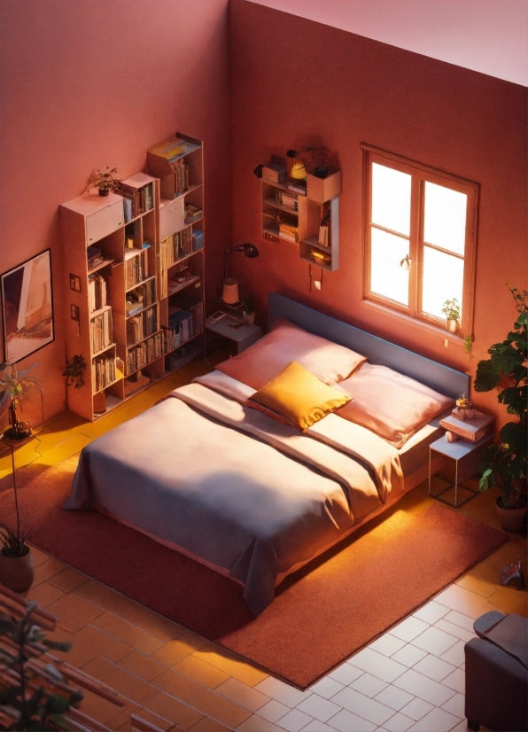 Bedroom, Room, Interior, Furniture, Studio Apartment, Home