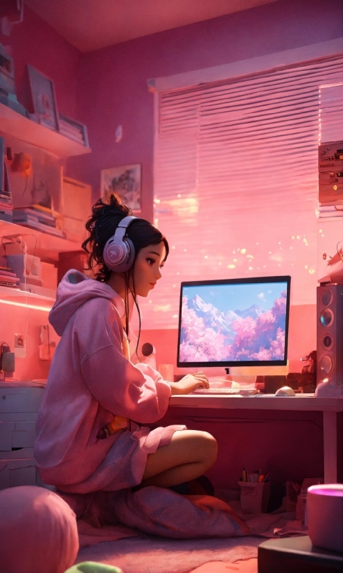 Monitor, Television, Computer, Screen, People, Display