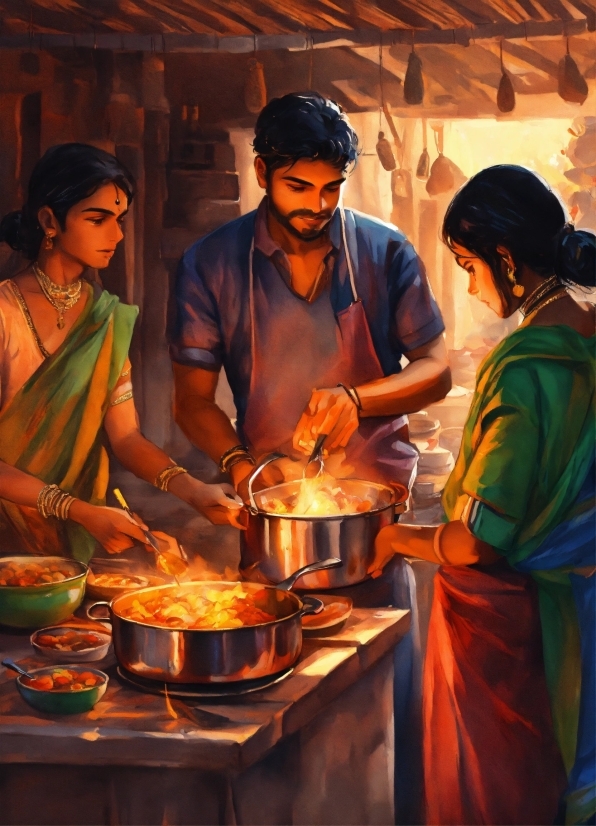 Monk, Food, Home, Meal, Smiling, Man